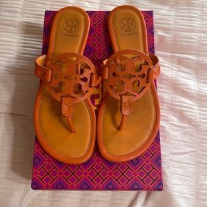 Orange Tory Burch Miller Sandals